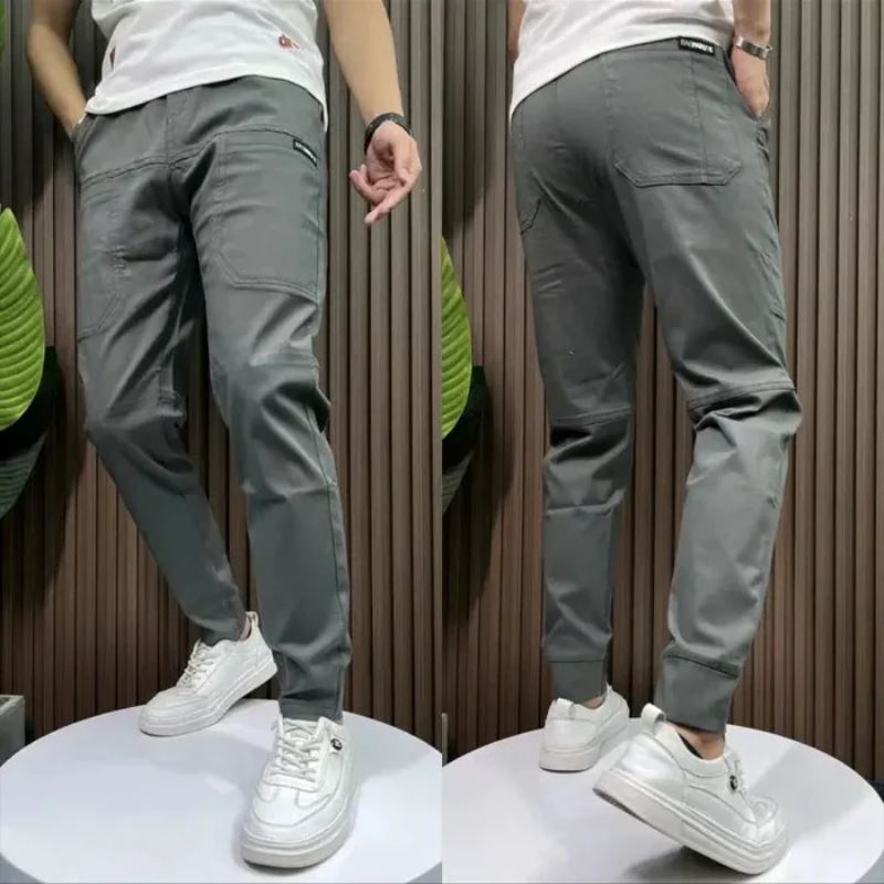 Calça Masculina Cargo Elastano 6 Bolsos Office